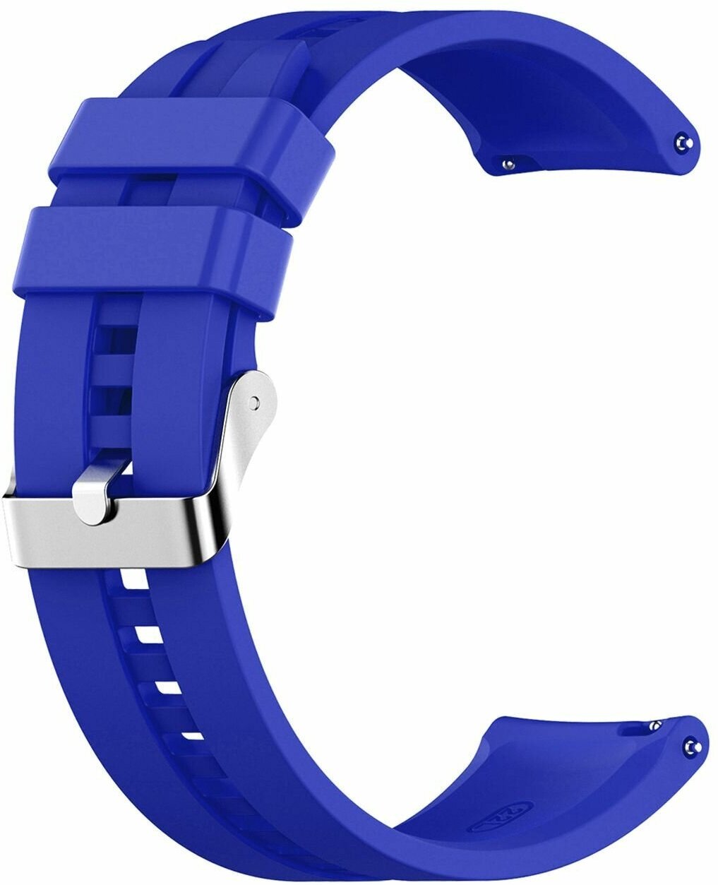 Ремешок для часов универсальный силиконовый рельефный, 22 mm, темно-синий
