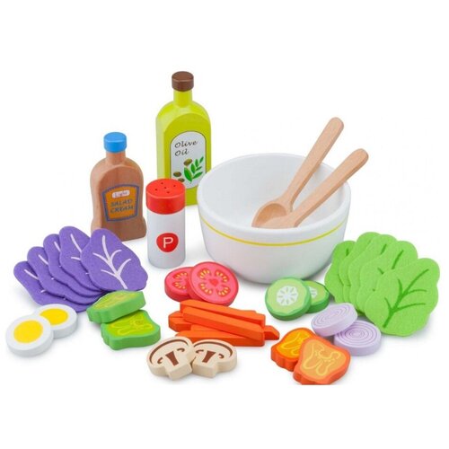 Набор продуктов с посудой New Classic Toys Salad set 10592 разноцветный