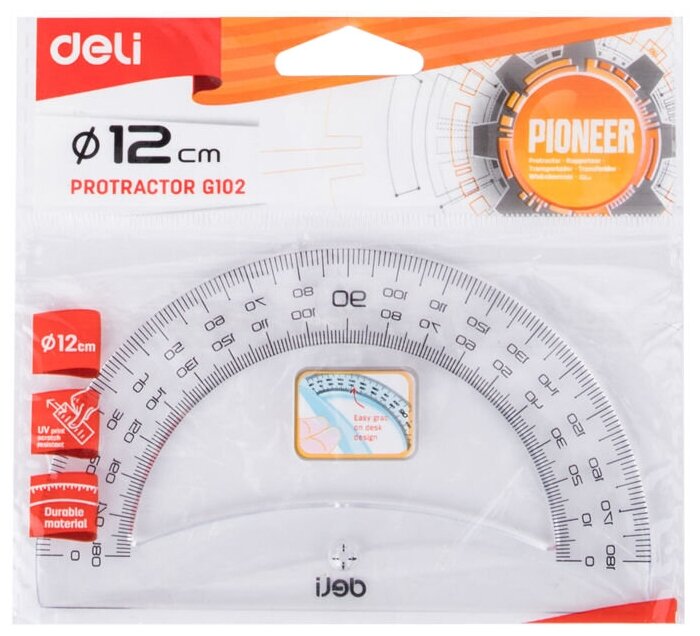 Deli Транспортир Pioneer EG102 180°