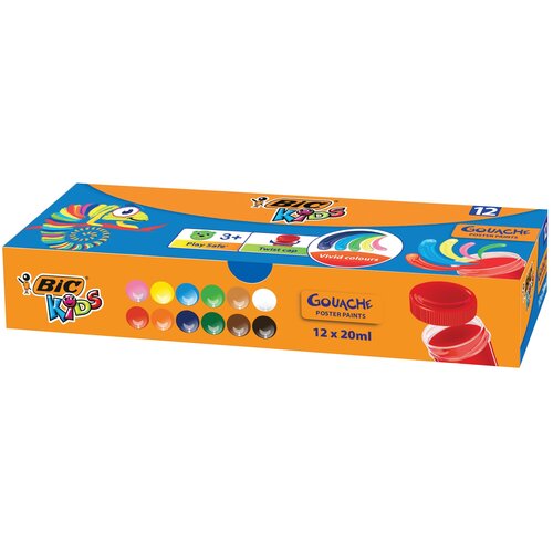 BIC Гуашь Kids (947715), 20 мл, 12 цв.