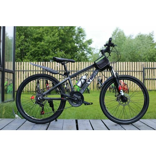 Велосипед RICHIESTO 24 Алюминиевая рама Горный Для детей и подростков Спортивный Универсальный серый 1992000₽