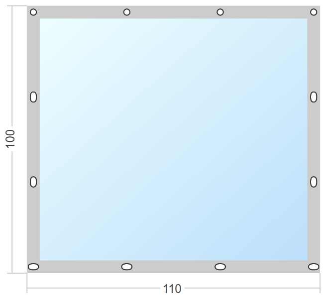 Мягкое окно Софтокна 110х100 см съемное, Французский замок, Прозрачная пленка 0,7мм, Серая окантовка, Комплект для установки - фотография № 3