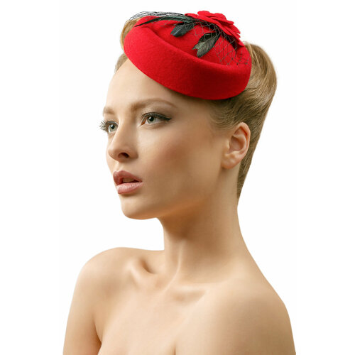 фото Шляпа nothing but love, размер 50/58, красный, черный