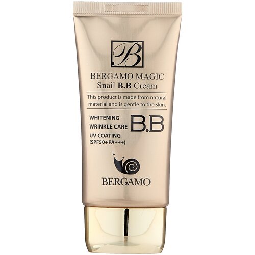 Bergamo BB крем Magic Snail, SPF 50, 50 мл/60 г, оттенок: бежевый, 1 шт. limoni snail repair bb cream spf 27 50 мл оттенок 002