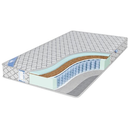 фото Матрас промтекс-ориент ecosoft оптима сайд, 90x200 см, пружинный, серебристый