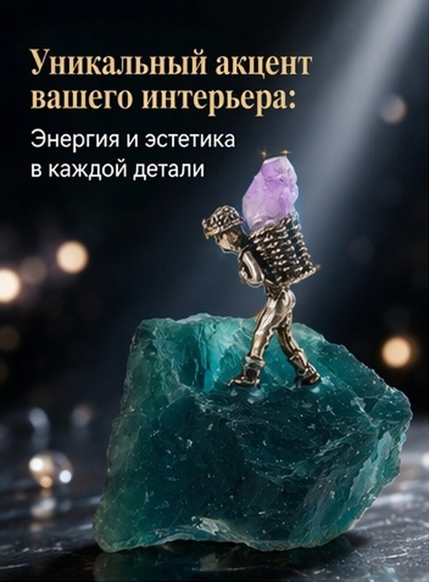 Кристаллическая Минеральная Фигурка Декоративный Камень Для Дома И Офиса 4x4x5.5 Cm