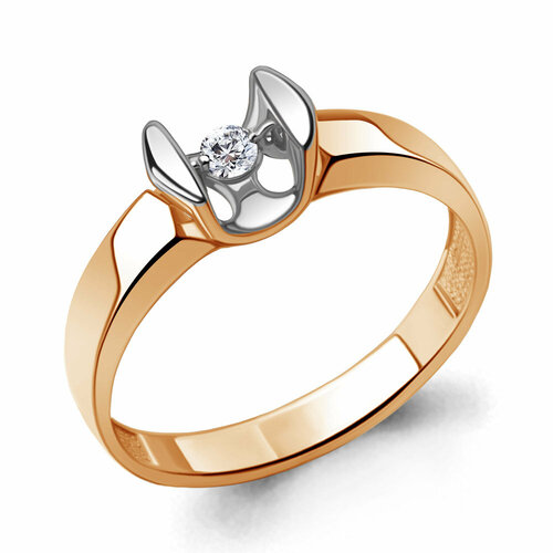 фото Кольцо diamant online, золото, 585 проба, бриллиант, размер 17.5