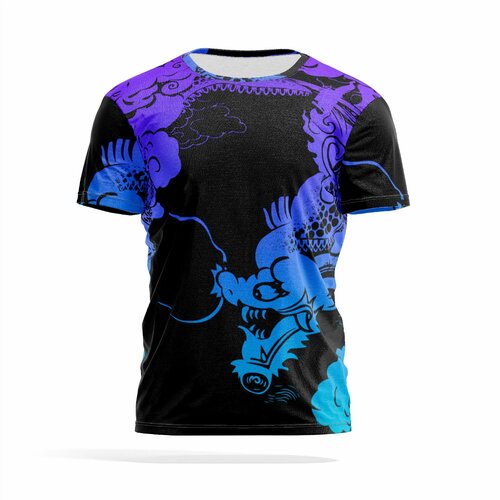 фото Футболка panin brand, размер xxl, фиолетовый, черный