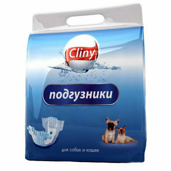 Cliny Подгузники для собак и кошек S (3-6кг), 10шт