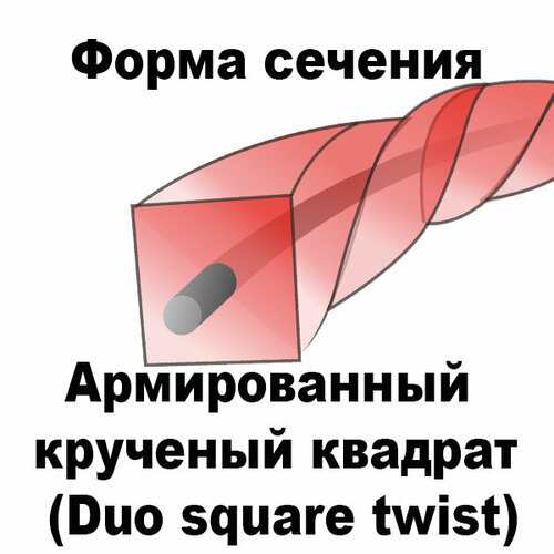 Леска для триммера армированный DUO SQUARE TWIST (квадрат крученный) ф2,65 мм х 15 м МD-STARS DSQT 265-15