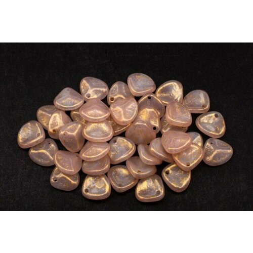 Бусины Rose Petal beads 8мм, отверстие 0,5мм, цвет 07724/56902 кремовый, золотое сияние, 734-011, около 10г (около 50шт)