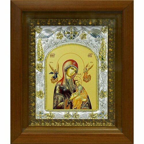 Икона Божья Матерь Страстная, 14x18 см, в деревянном киоте 20х24 см, арт вк-398