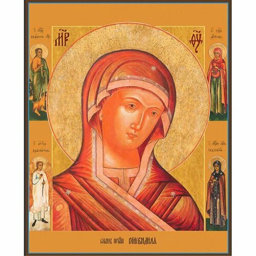 Икона Богородица Огневидная с предстоящими, арт ДМИ-016
