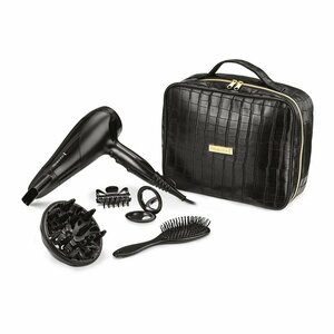 Подарочный набор с феном Remington Style Edition D3195GP, 2200 Вт, премиальная сумка для хранения, концентратор, диффузор, заколка для волос, плоская щетка, компактное зеркало