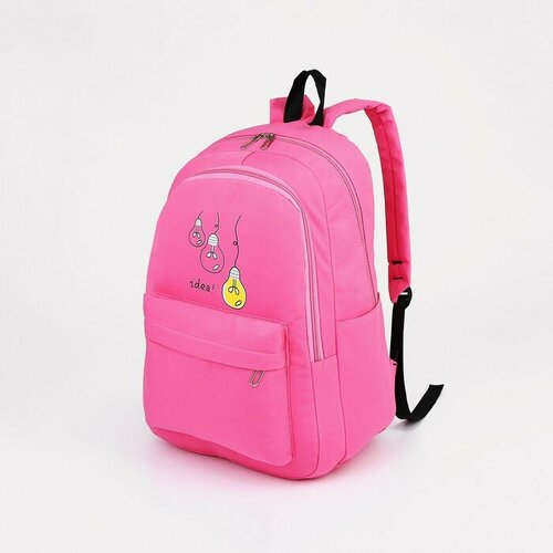 фото Flowme рюкзак на молнии, 3 наружных кармана, цвет малиновый