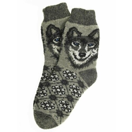 фото Носки рассказовские варежки, размер 44/46, белый, серый, черный, серебряный