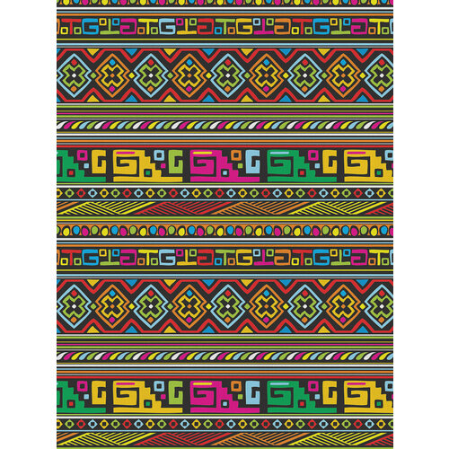 Отрезная ткань для мебели Ambesonne "Перуанский орнамент" метражом для рукоделия и шитья, оксфорд, 155 см