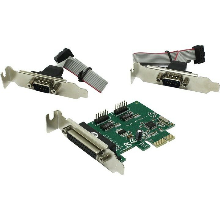 Orient Контроллер XWT-PE2S1PLP RTL PCI-E to COM 2-port + LPT 1-port WCH CH382 Low Profile