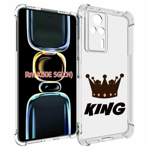 Чехол MyPads корона-короля-черный для Xiaomi Redmi K60E задняя-панель-накладка-бампер