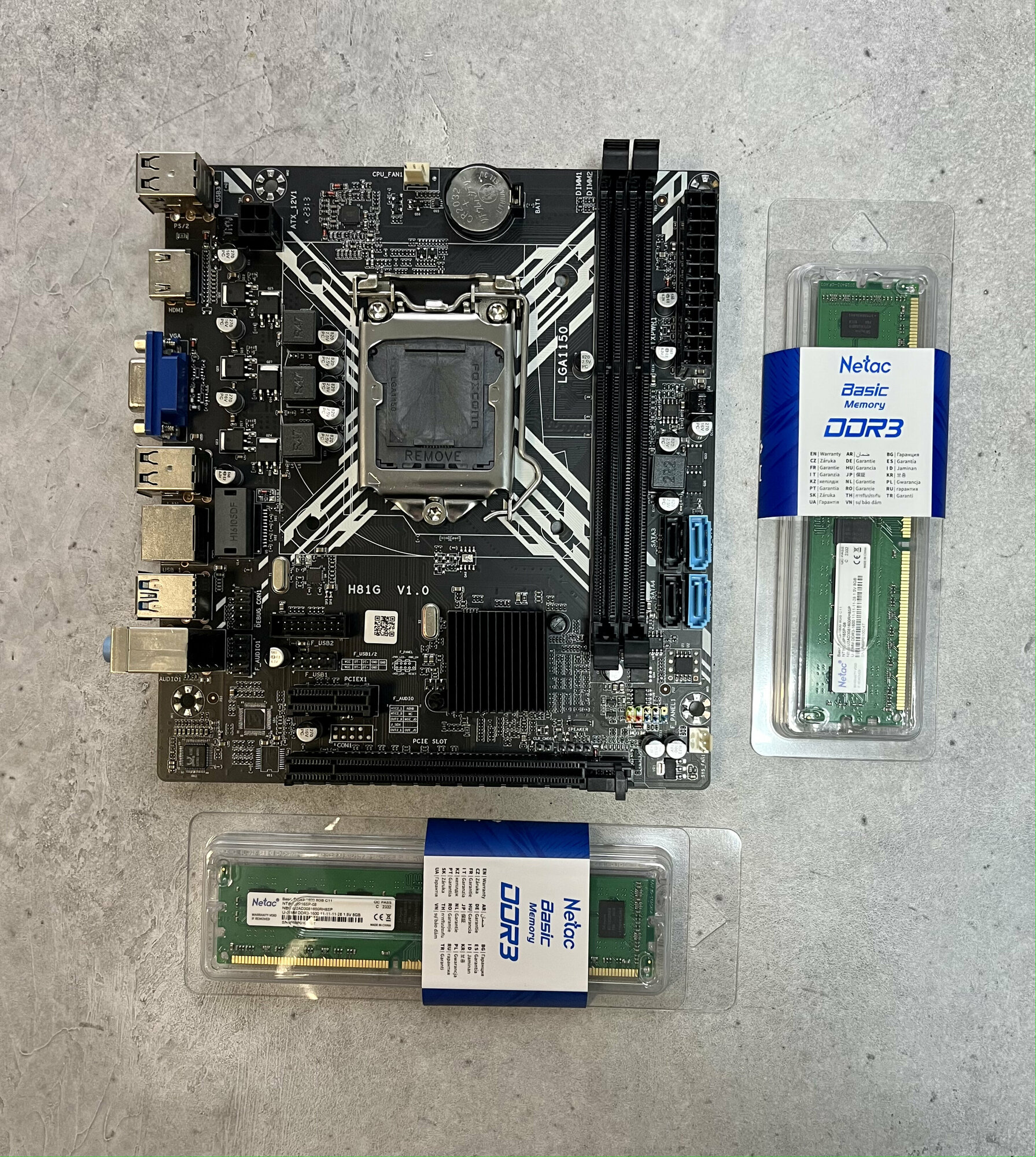 Материнская плата H81 LGA1150 Intel Core i5-4570 DDR3 16 GB