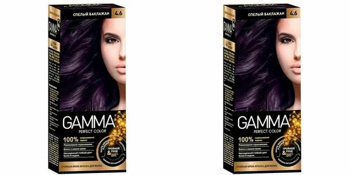 Крем-краска для волос, Свобода, Gamma Perfect color, 4.6 спелый баклажан, 50 мл, 2 шт