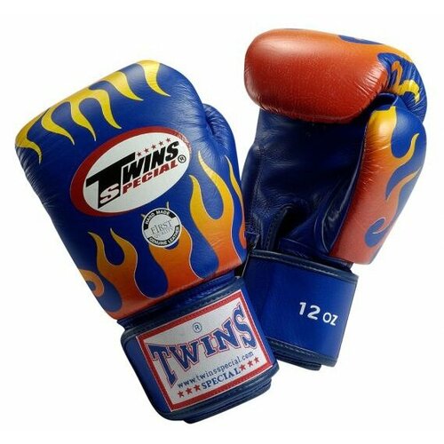 Боксерские перчатки Twins Special FBGV-7 синие (8 унц.)