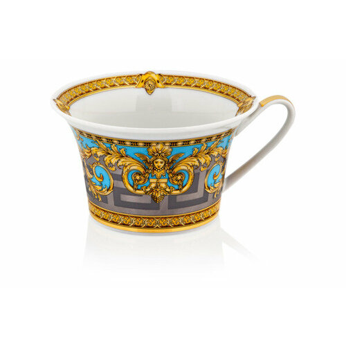 Чашка чайная с блюдцем Rosenthal Versace Престиж Гала 220 мл, фарфор, голубая