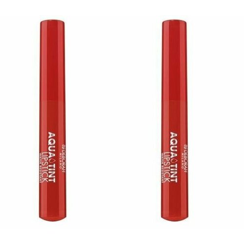Тинт для губ, Deborah Milano, Aqua Tint Lipstick, тон 05 глубокий красный, 2.5 г, 2 шт
