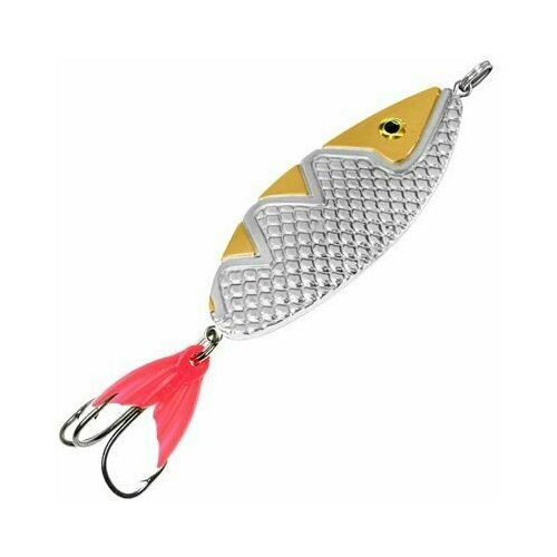 фото Блесна для рыбалки aqua спинка 10,0g цвет 05 (серебро, золото), 1 штука