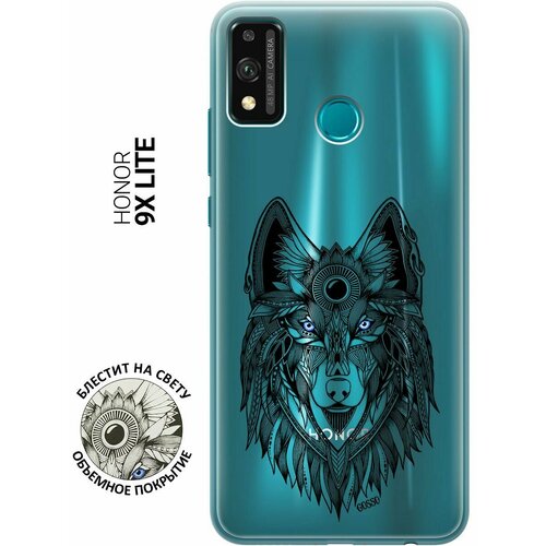 Ультратонкий силиконовый чехол-накладка ClearView для Honor 9X Lite с 3D принтом Grand Wolf ультратонкий силиконовый чехол накладка clearview для honor 10x lite с 3d принтом grand owl