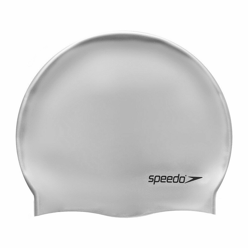 Шапочка для плавания Speedo взрослая Flat Silicone CAP AU Silver, размер 52-58 .