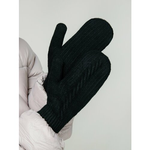 фото Варежки anymalls, демисезон/зима, утепленные, размер 6-8, черный