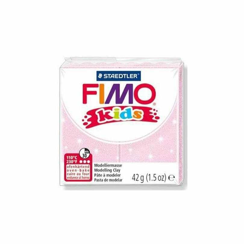 Полимерная глина FIMO Kids, цвет перламутровый светло-розовый, 1 упаковка