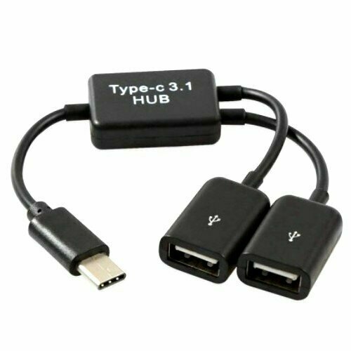 Адаптер KS-is KS-813 USB2.0 Cm-2Af с поддержкой OTG, черный переходник otg type c usb мама type c папа черный