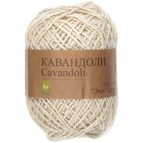 Пряжа Прочее Кавандоли белый дым (01), 100%джут, 180м, 100г, 1шт