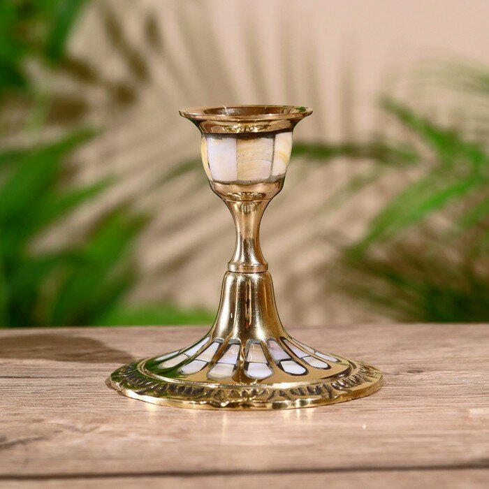 фото Подсвечник "Крис" латунь 8,5 см 9351733