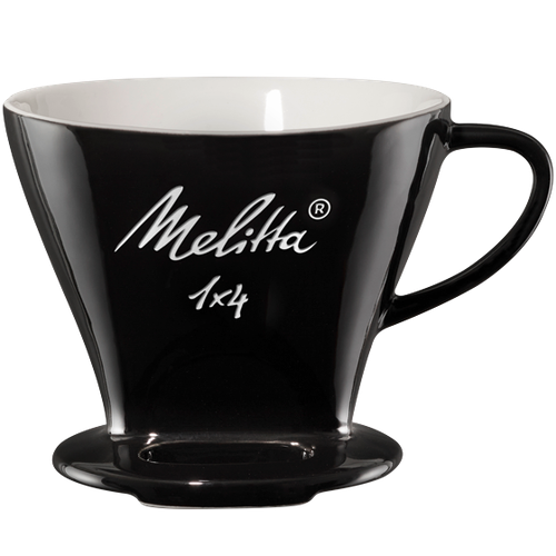 пластиковый фильтродержатель для кофе melitta 1x2® чёрный 6761017 Фарфоровый фильтродержатель для кофе Melitta 1x4®, черный 6772647