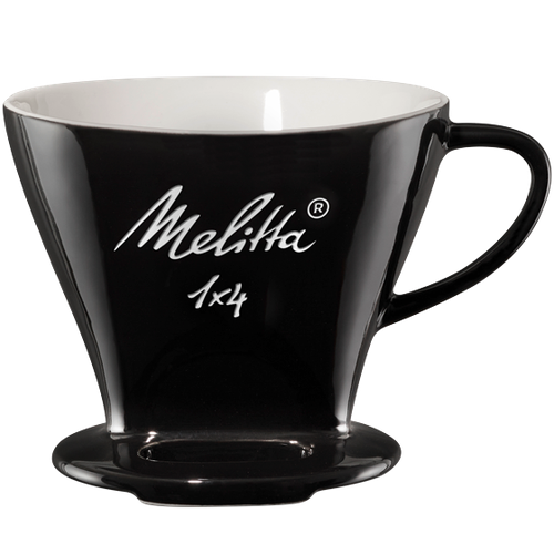 Фарфоровый фильтродержатель для кофе Melitta 1x4 черный 6772647 5300₽