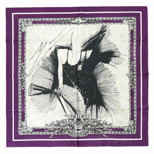 фото Платок gf ferre,90х90 см, черный, фиолетовый