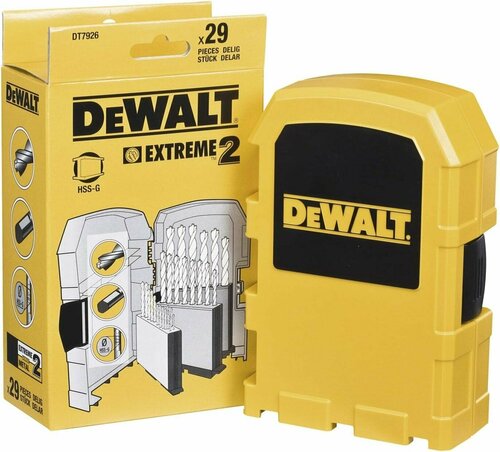 Сверло по металлу, винтовое DeWALT Extreme 2 DT7926-XJ, 29 шт. 13 x 130 ...