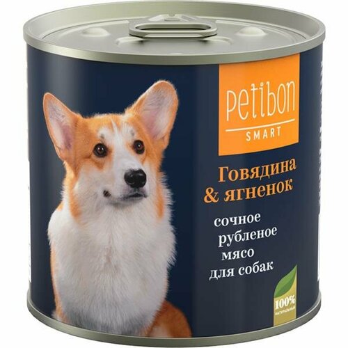 Petibon Smart консервы для собак сочное рубленое мясо с говядиной и ягненком 240г