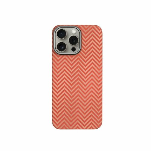 Чехол ультратонкий K-DOO Kevlar для iPhone 15 Pro Max, коричнево-красный