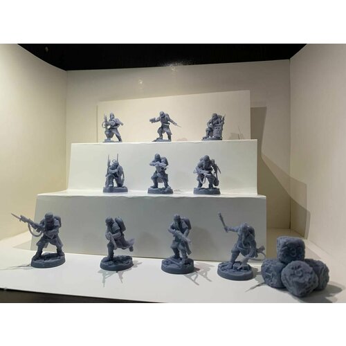 миниатюры для настольной игры games workshop warhammer 40000 kill team veteran guardsmen 102 87 Набор миниатюр KILL TEAM: VETERAN GUARDSMEN Warhammer 40k. НРИ Корпус Смерти Криг 10 штук.