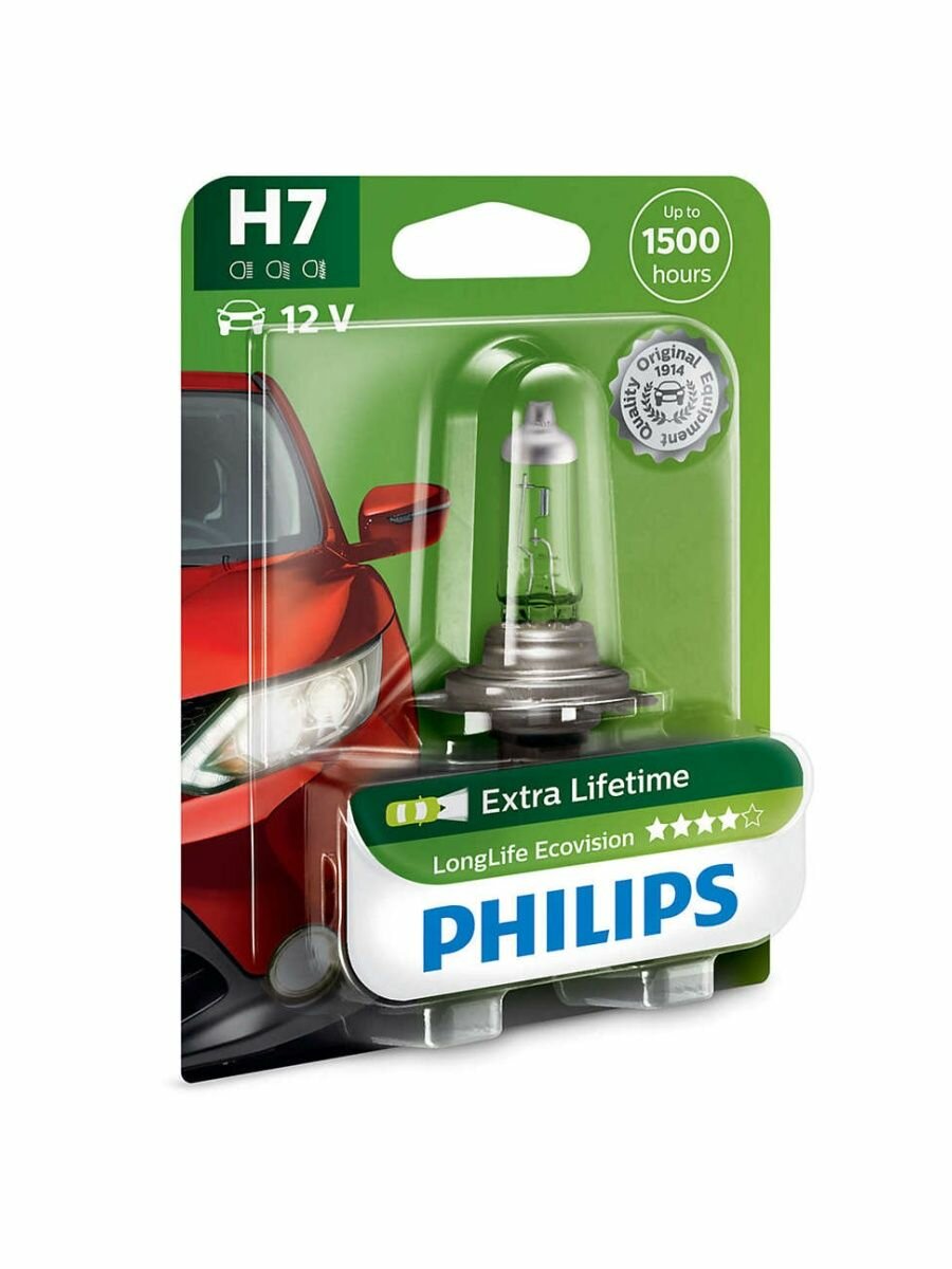 Галогенная лампа Philips Н7 EcoVision 1шт 12972LLECOB1