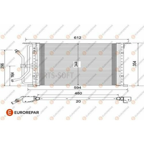 EUROREPAR 1609637480 Радиатор кондиционера FORD FIESTA IV JA JB 125 i 16V 1995 9800₽