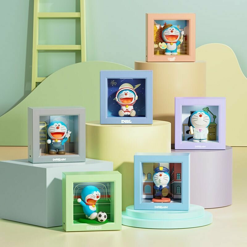 Фигурки Xiaomi Декоративный ночник-светильник Xiaomi Rock Doraemon 1973 Дораемон Полицейский