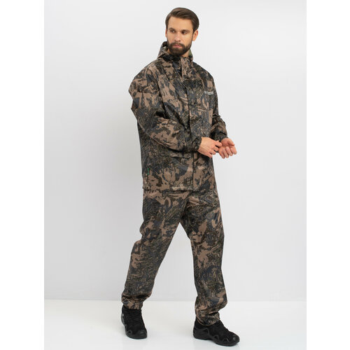 Костюм-дождевик мужской Huntsman ВВЗ Шторм летний ветровлагозащитный непромокаемый, ткань таффета, цвет лабиринт (р.44-46/170)