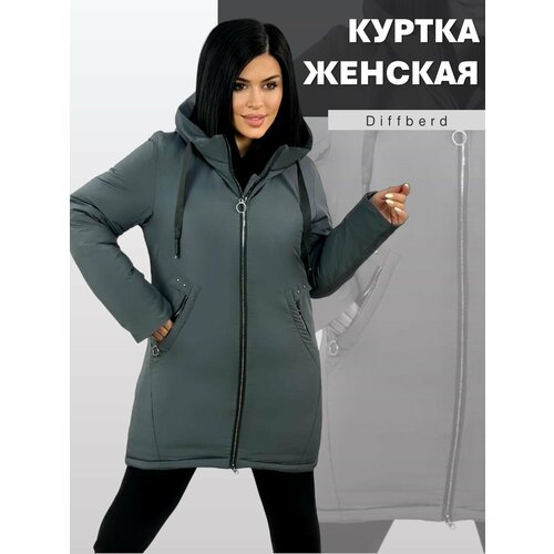 фото Куртка diffberd, размер 54, зеленый
