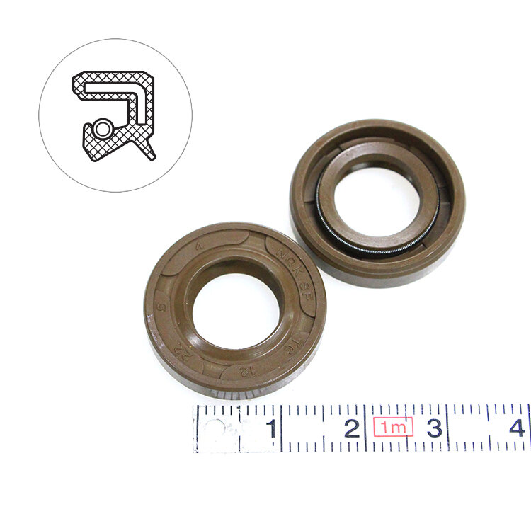 Манжета армированная (Сальник) 12х22х5 (тип 2 / TC) 75FKM (упаковка 10 шт.)