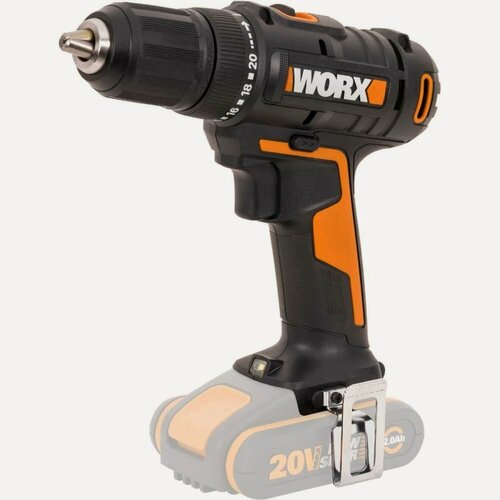 Изображение товара Аккумуляторная дрель-шуруповерт WORX 45Нм, 20В, без АКБ и ЗУ WX108.9